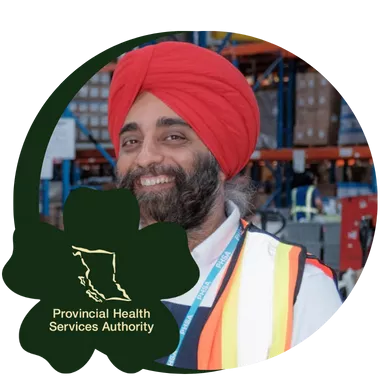 A PHSA supply chain employee