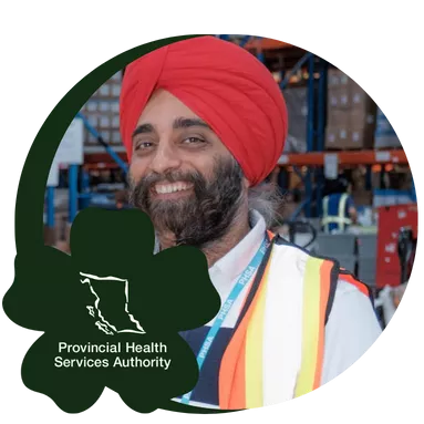 A PHSA supply chain employee