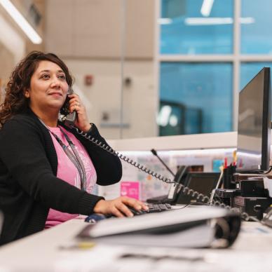 A Talent Acquisition team member assisting an applicant